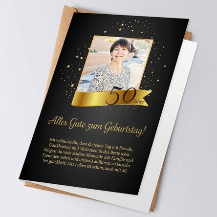 Personalisierte Grußkarte mit Foto und Botschaft – It's your birthday