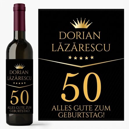 Wein mit individueller Beschriftung zum Geburtstag – Premium-Geschenk