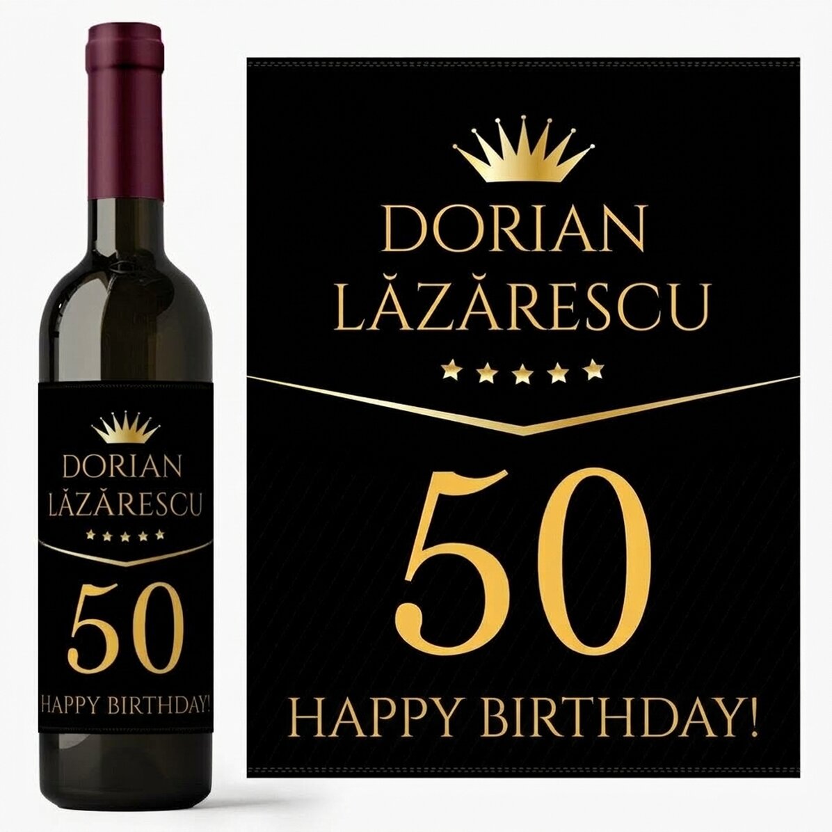 Wein mit individueller Beschriftung zum Geburtstag – Premium-Geschenk