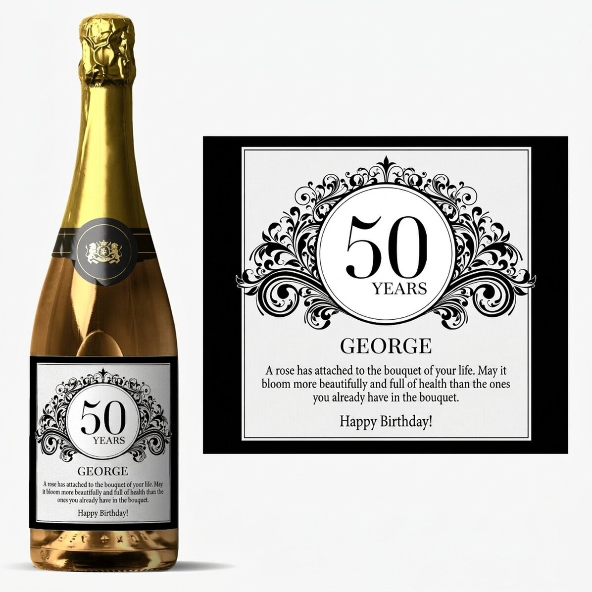 Personalisierter Sekt mit Text – Classic