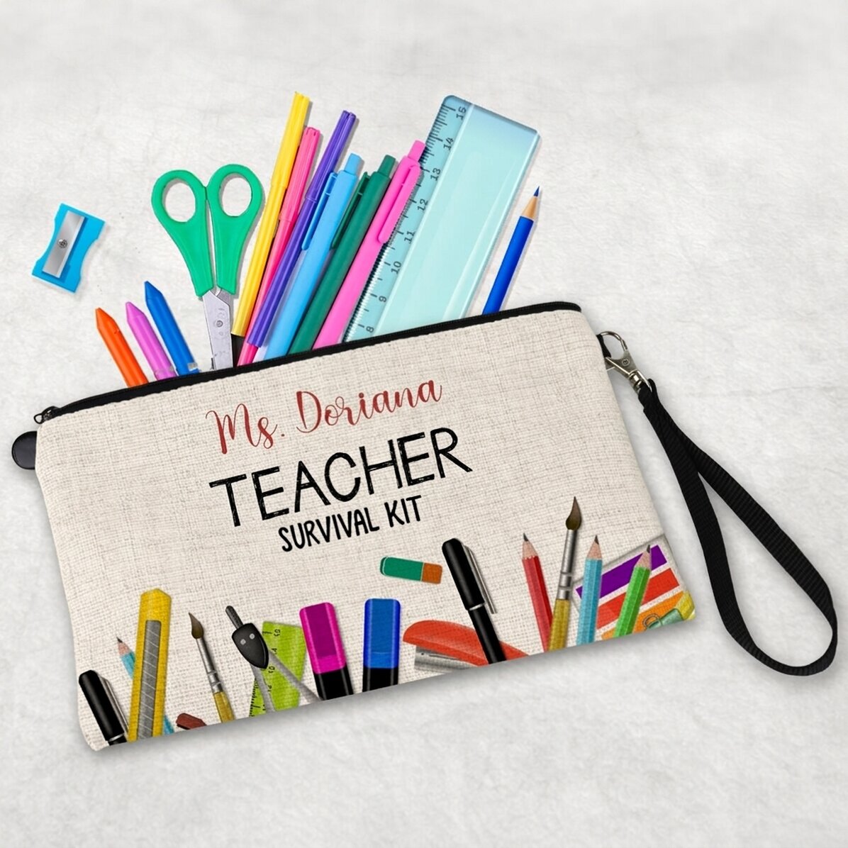 Individuell mit Text bedrucktes Lehrer-Set – Survival-Kit