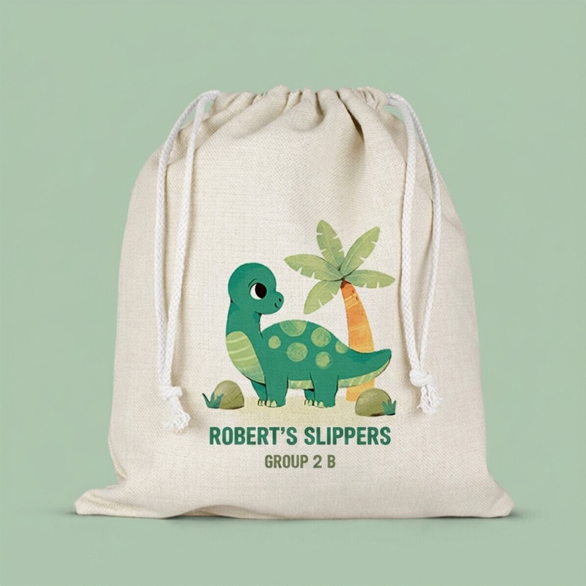 Personalisierte Kindergartentasche mit Aufdruck – Dino
