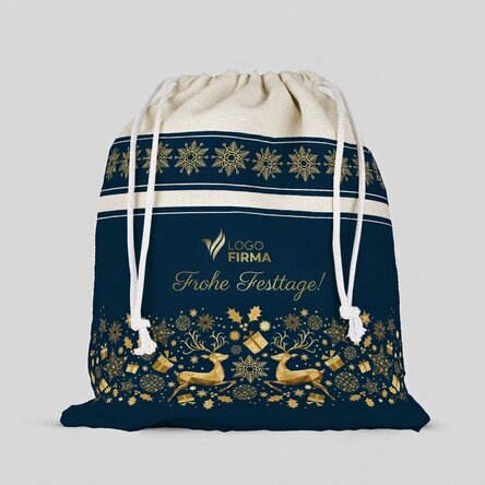 Personalisierte Tragetasche 36 x 39 cm mit Logo – Weihnachtsgeschichte