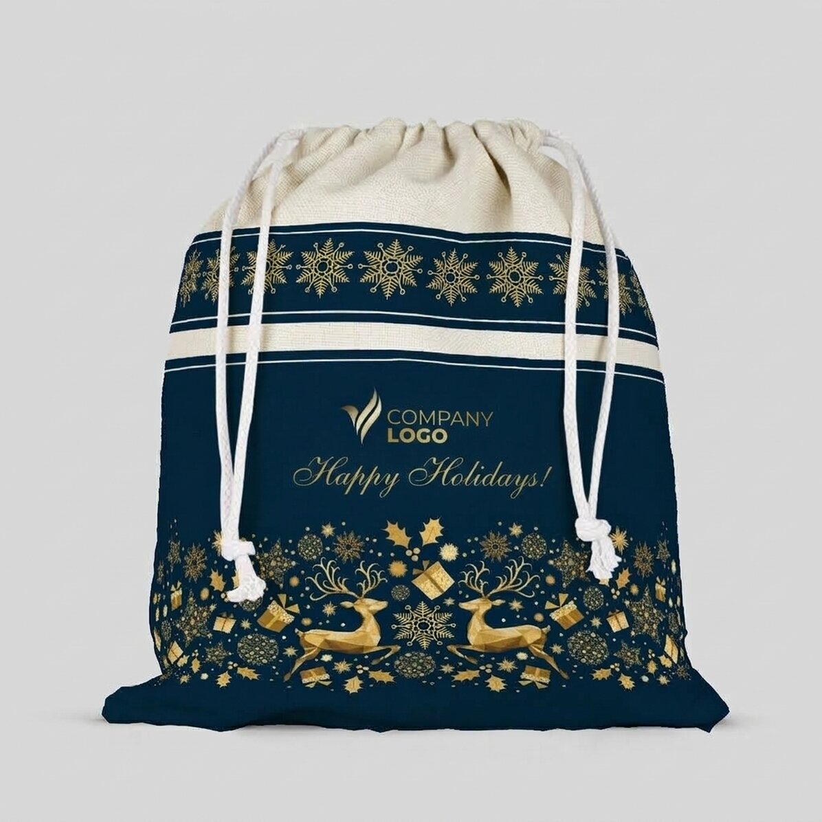 Personalisierte Tragetasche 36 x 39 cm mit Logo – Weihnachtsgeschichte