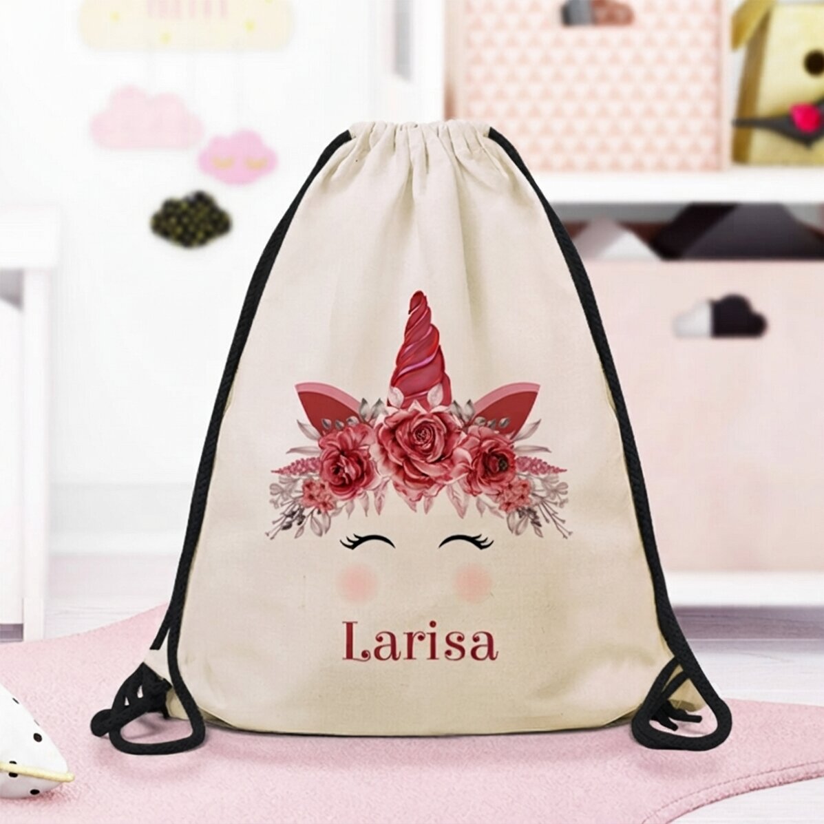 Personalisierter Rucksack mit Aufdruck – Einhorn