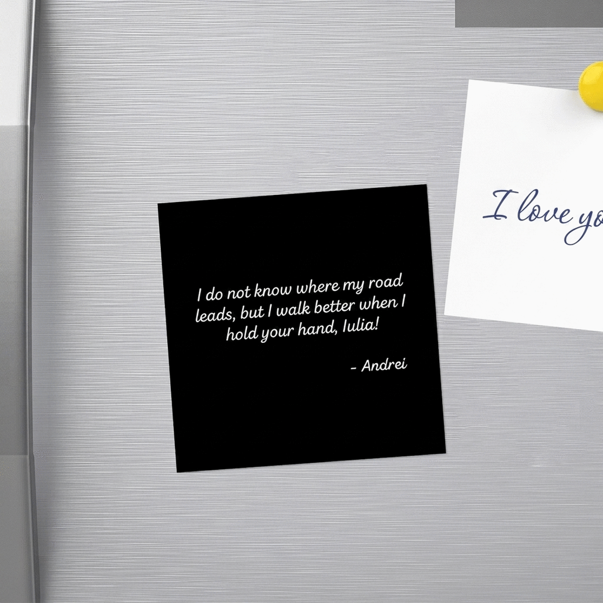 Individuell gestalteter Magnet 10x10 mit Text