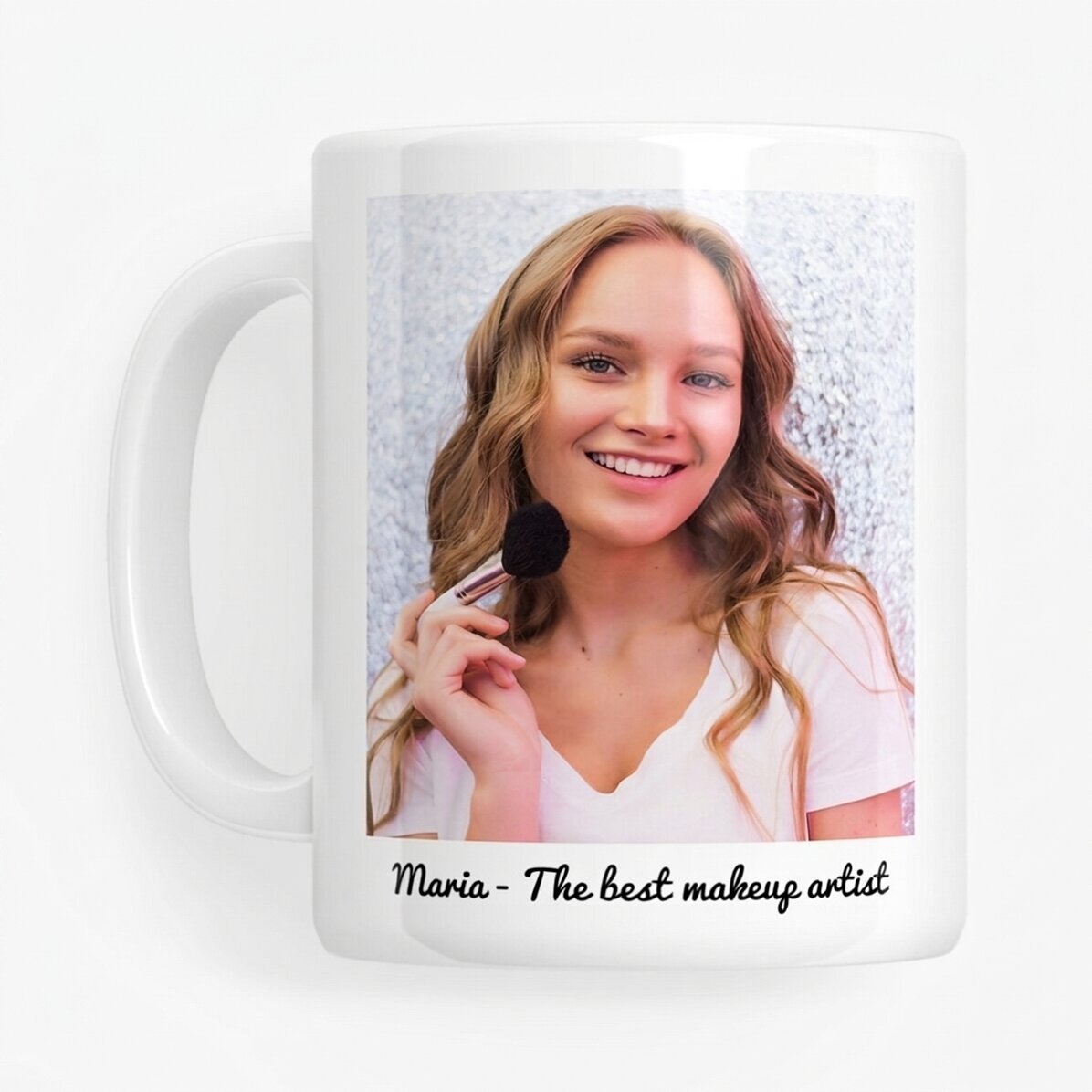Personalisierte Tasse mit Text und einem Foto