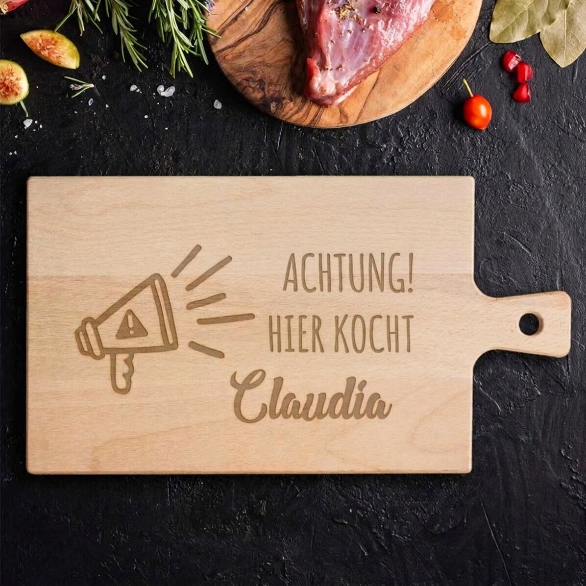 Individuell angepasstes Schneidebrett – Achtung, hier wird gekocht...