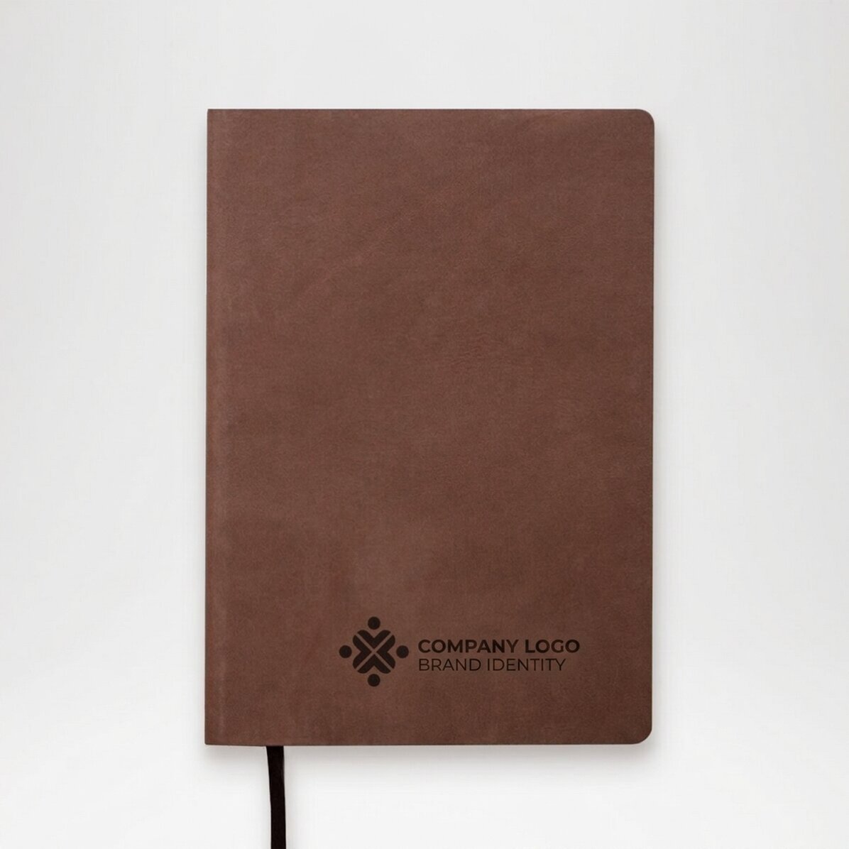 Personalisierter Lederkalender mit Logo in der Mitte