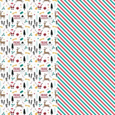 2er-Set Geschenkpapier „Merry Christmas“