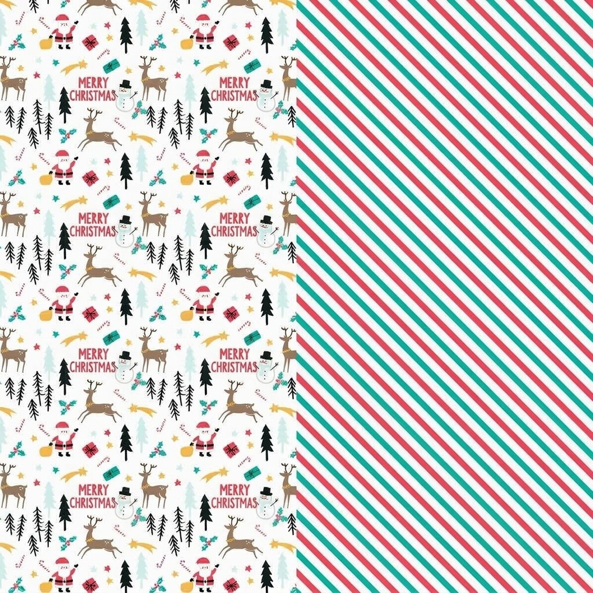 2er-Set Geschenkpapier „Merry Christmas“