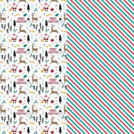 Set of 2 Merry Christmas gift wrapping paper
