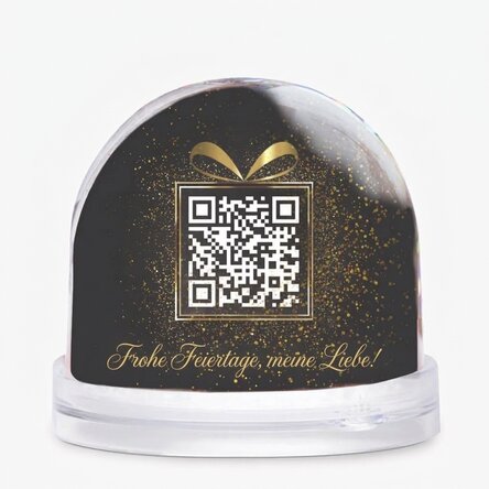 Personalisierte Schreibtischkugel mit Foto, Botschaft und QR-Code