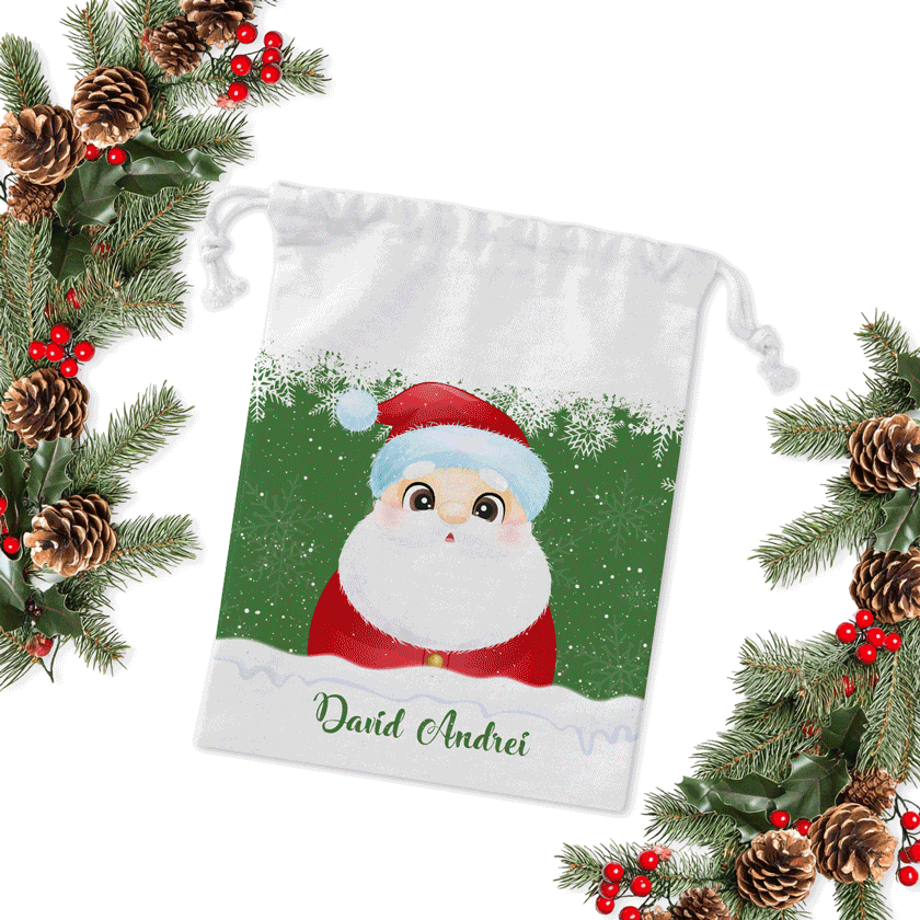 Kleiner Geschenktüte mit Namensaufdruck – Merry Christmas