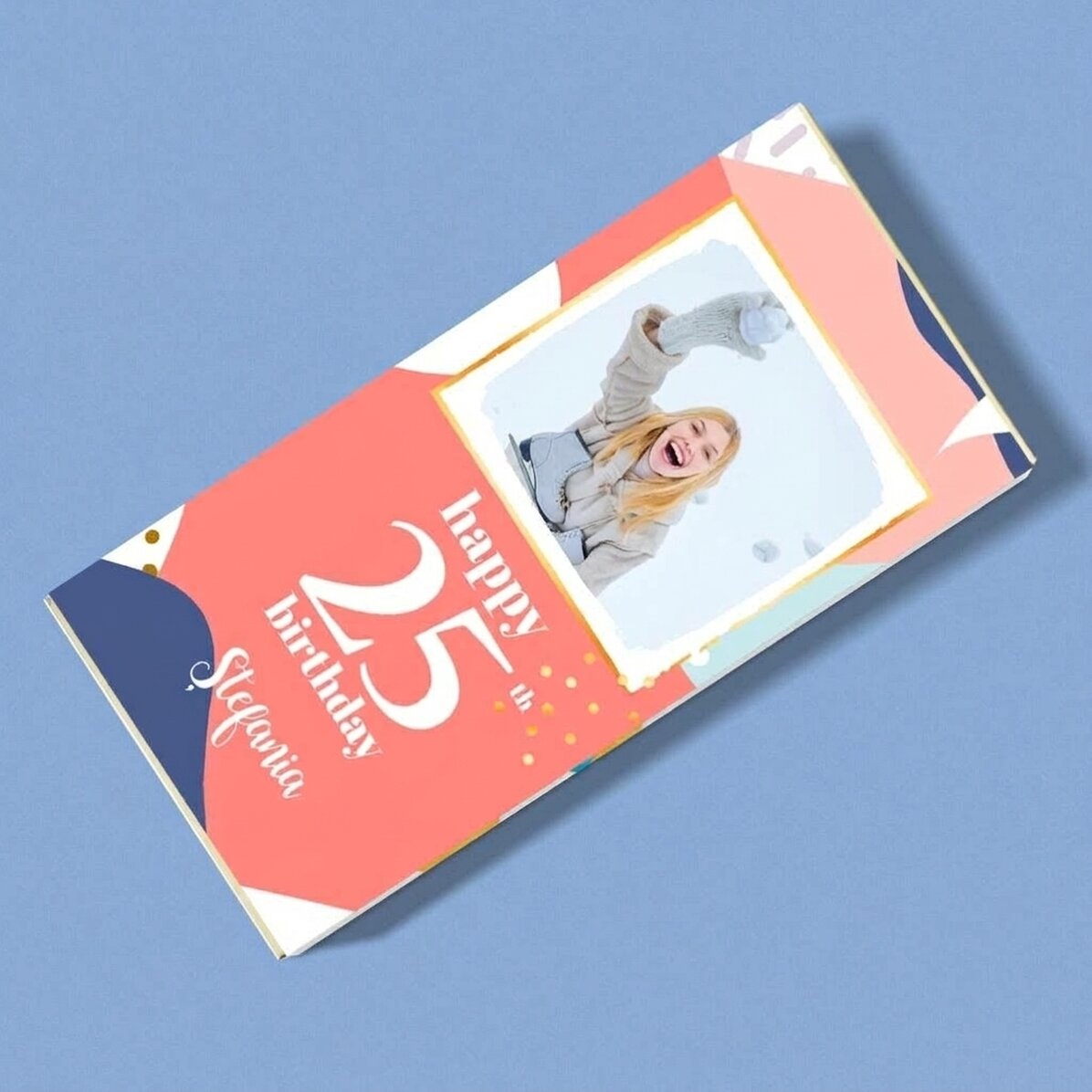 Personalisierte Schokolade mit Foto und Text – Happy Birthday!
