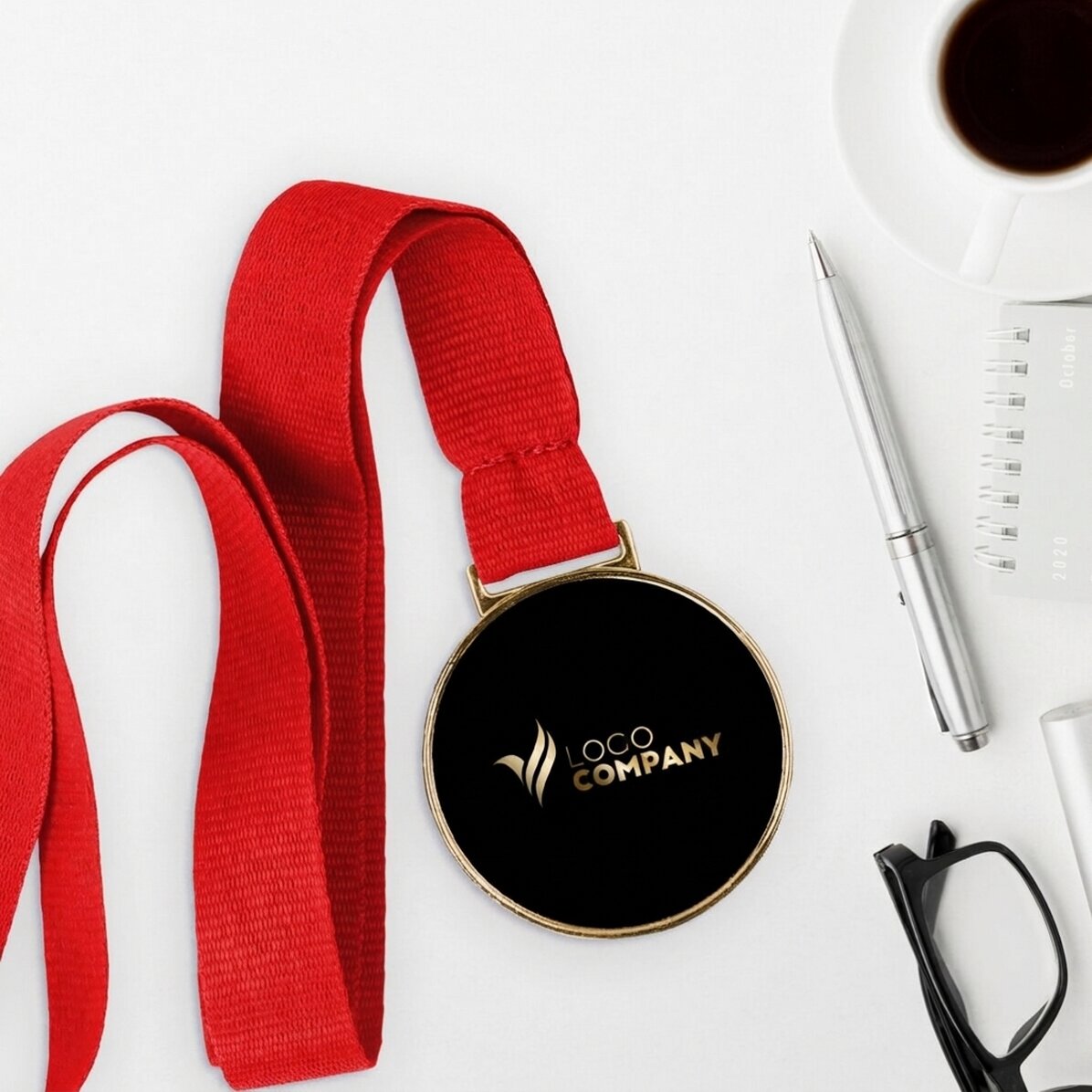 Personalisierte Medaille mit Logo