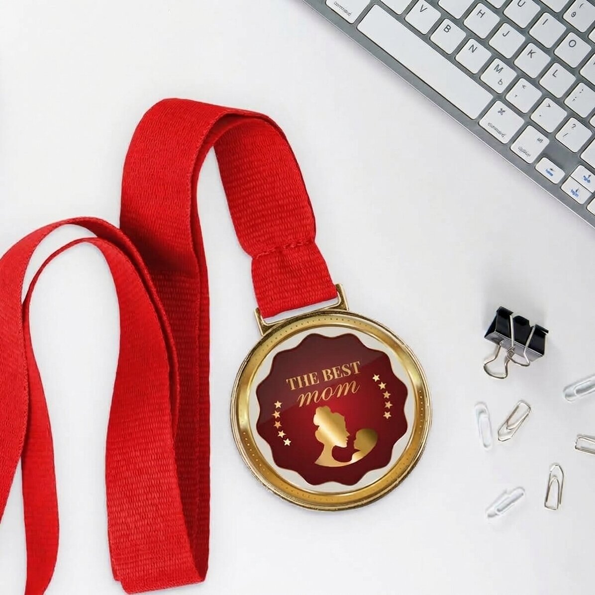 Personalisierte Medaille mit Text – Die beste Mutter