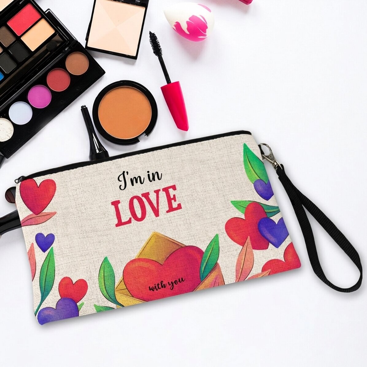 Individuell gestaltetes Make-up-Set mit Schriftzug – In LOVE