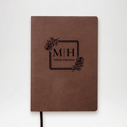 Personalisierter Leder-Terminkalender mit Initialen und Namen – Elegant