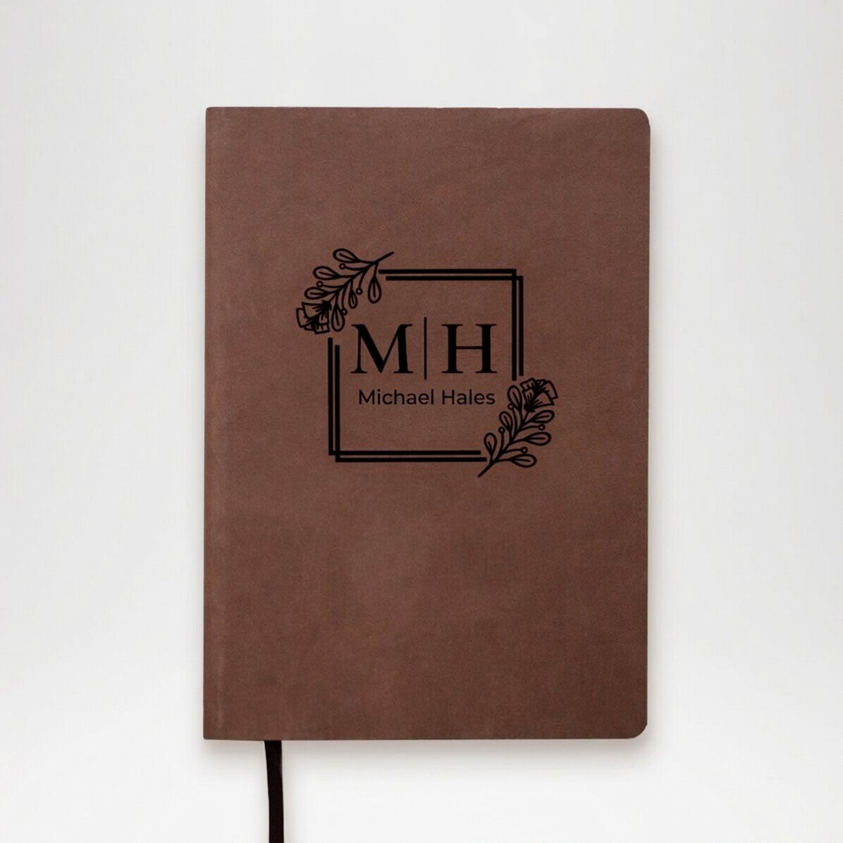 Personalisierter Leder-Terminkalender mit Initialen und Namen – Elegant