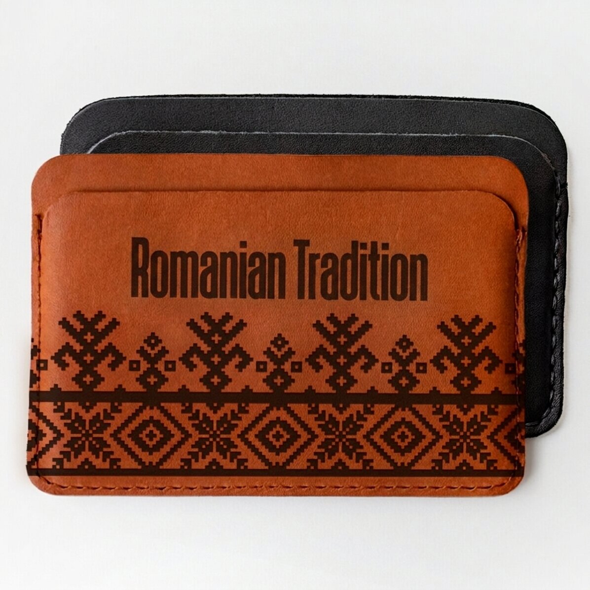 Personalisierte Lederbrieftasche mit Namen – Traditionelles Modell