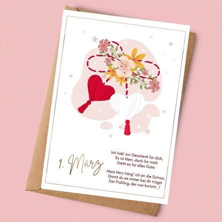 Personalisierte Karte mit Text – Schöner Frühling