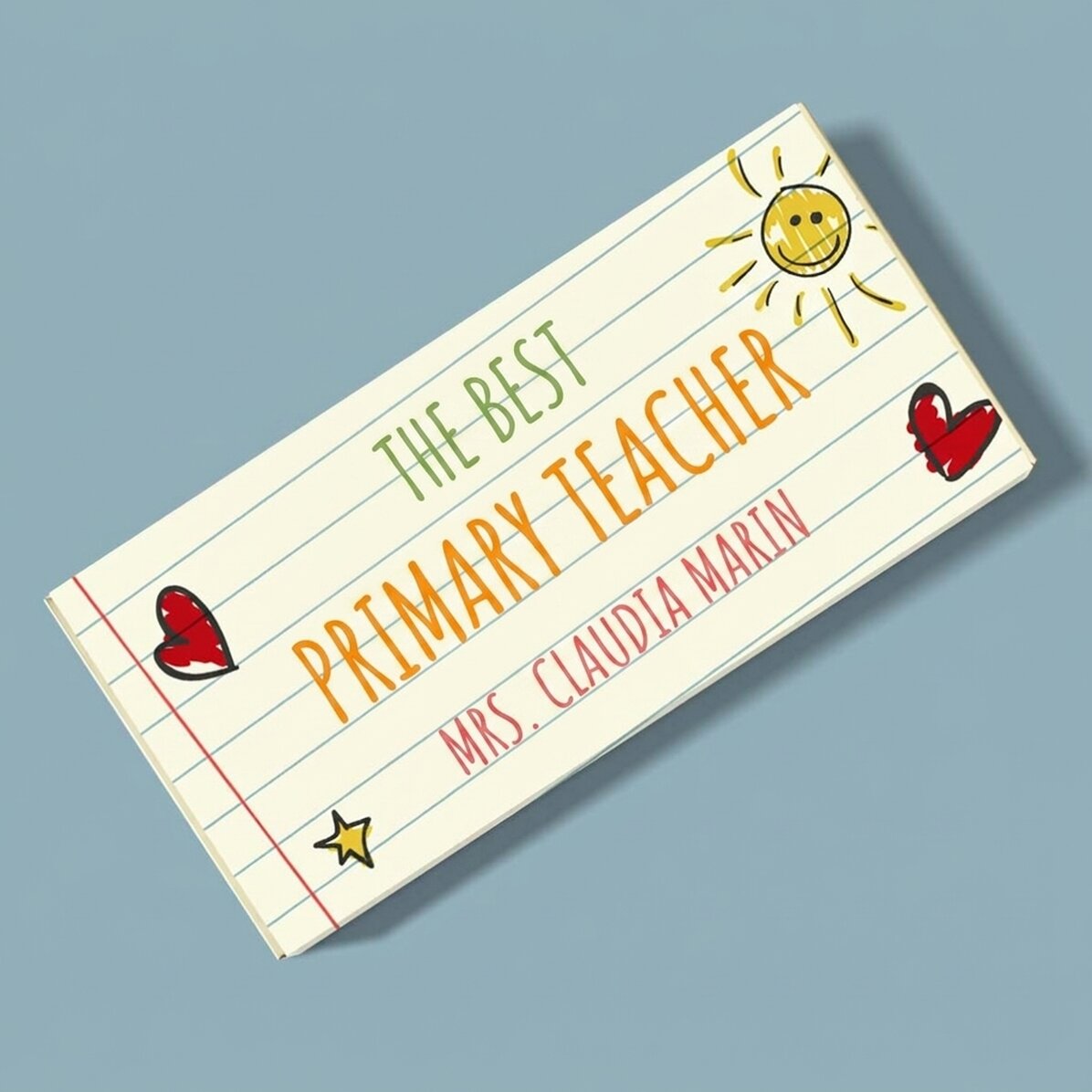 Personalisierte Schokolade mit Text – Die beste Lehrerin