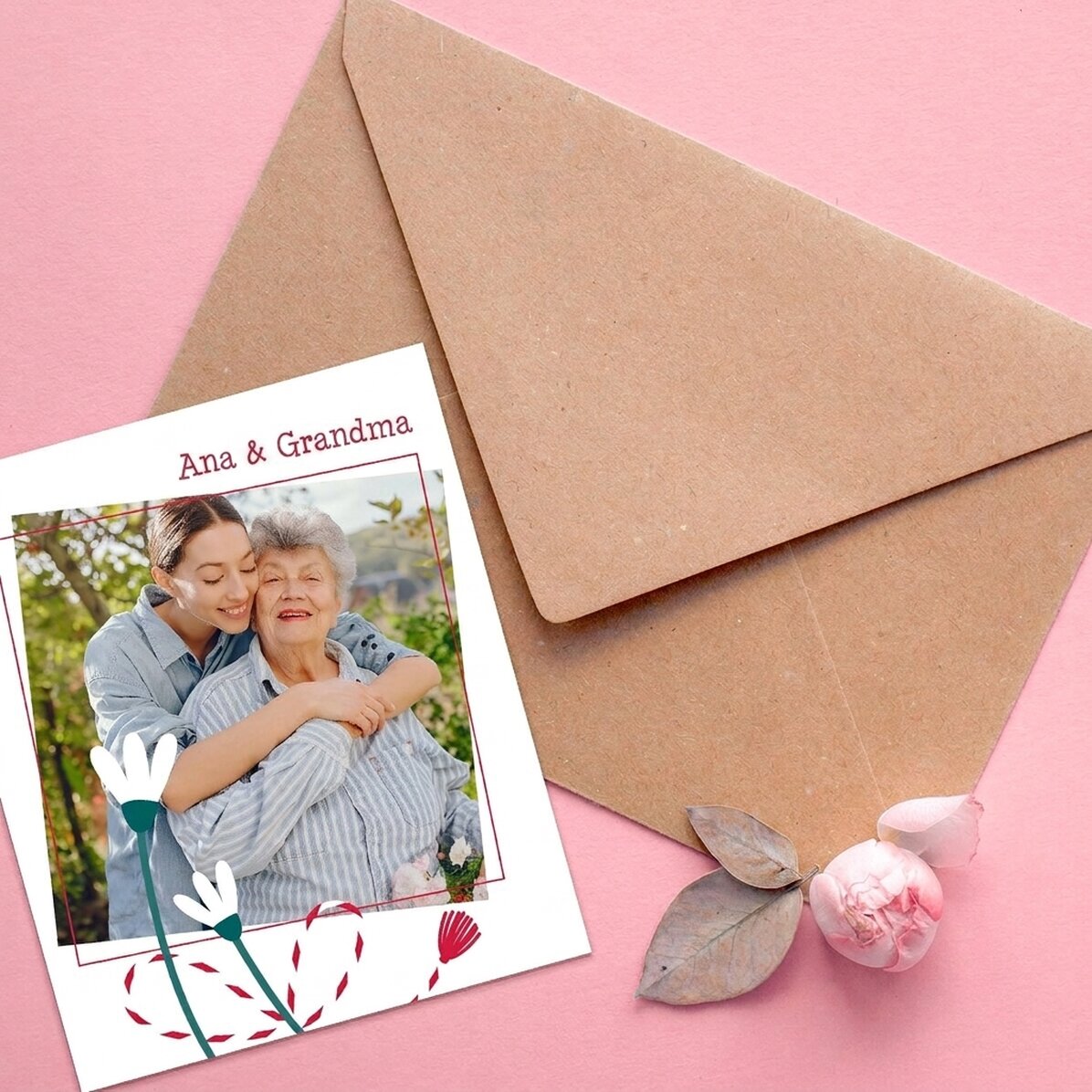 Personalisiertes Foto im Format 10 x 12 cm mit Text