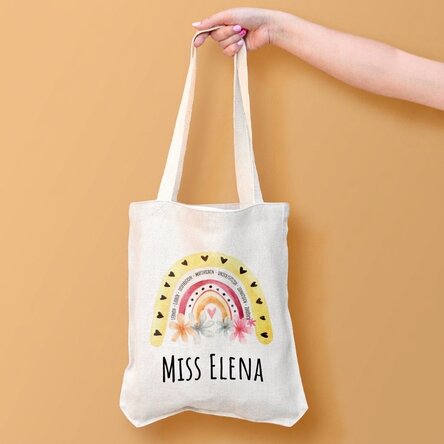 Personalisierte Tasche mit Namen für Lehrerinnen