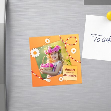 Personalised 10x10 magnet with a special photo