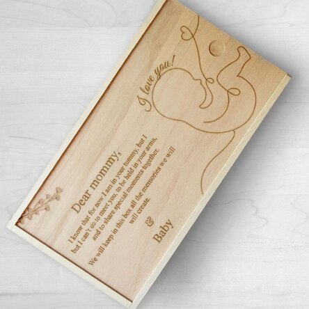 Personalisierte Geschenkbox aus Holz – Baby