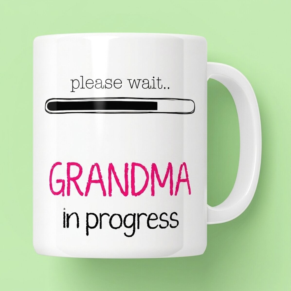 Personalisierte Tasse mit Aufdruck – „Oma in spe“