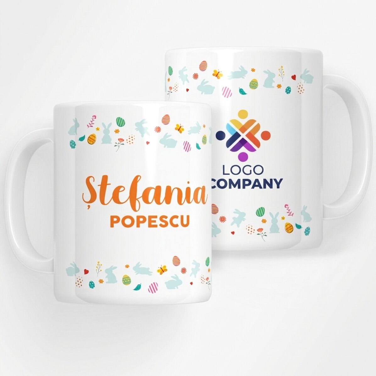 Personalisierte Tasse mit Namen und Logo – Bunny