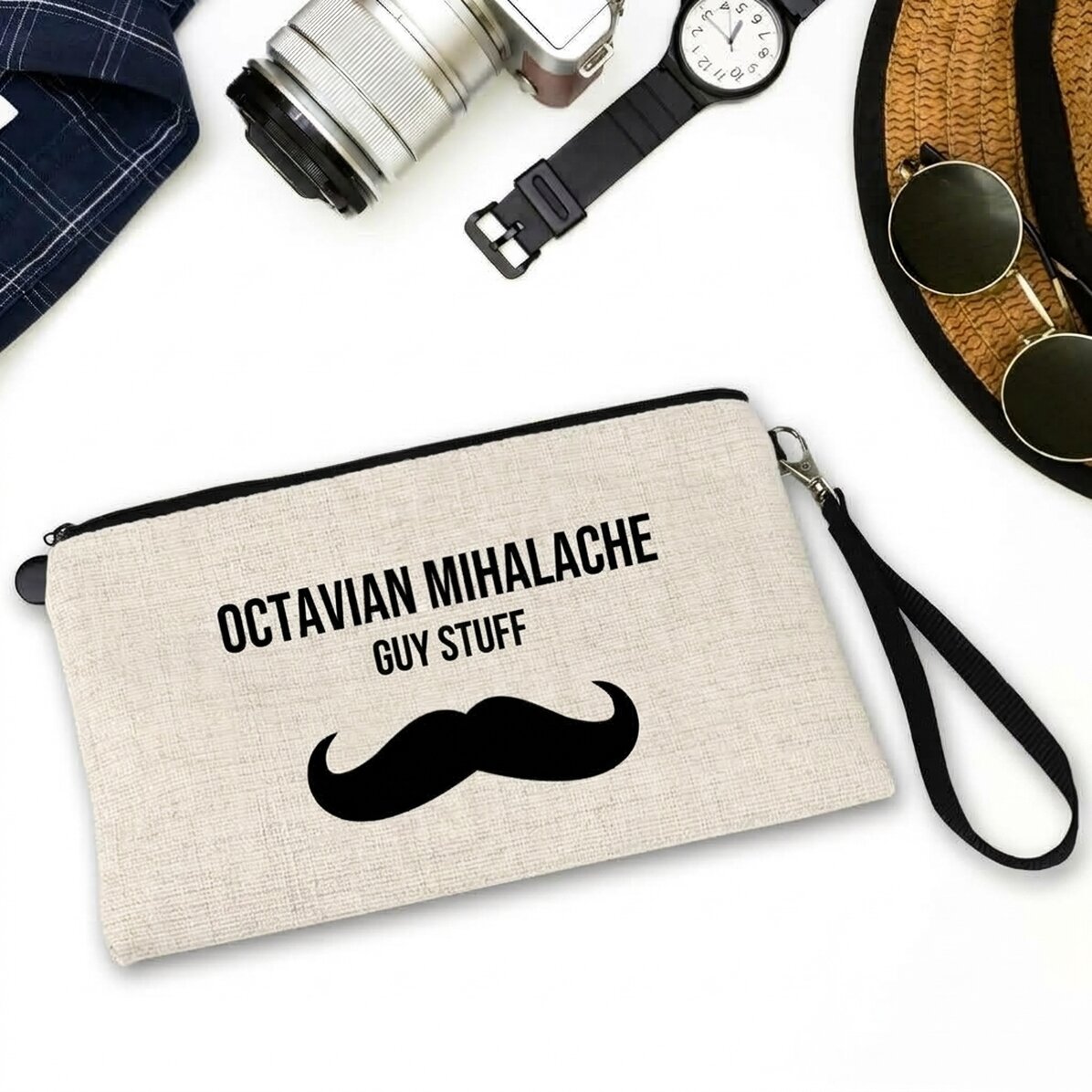 Personalisiertes Accessoire-Set für Herren mit Text – Moustache
