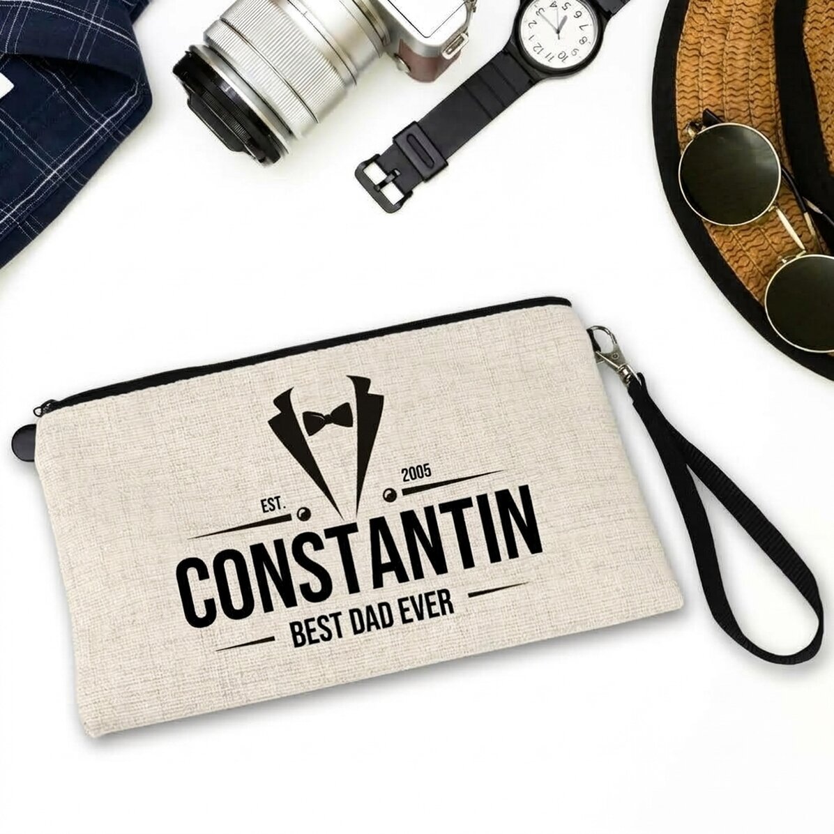 Personalisiertes Accessoire-Set für Herren mit Text – Elegant