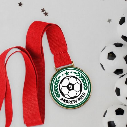 Personalised medal with text - Football
