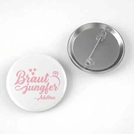Personalisiertes Button mit Text für Brautjungfern