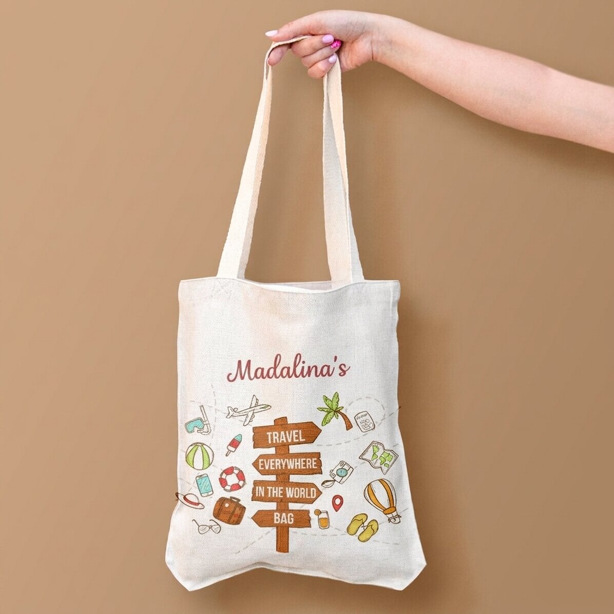 Personalisierte Tasche mit Aufdruck – Travel