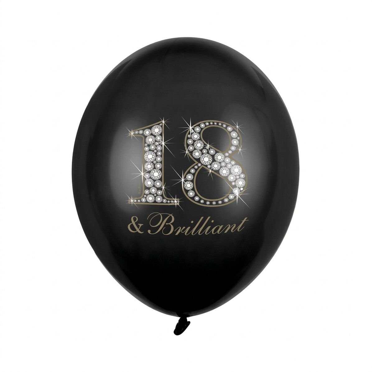Set mit 6 Luftballons zum 18. Geburtstag – „18 & Brilliant“