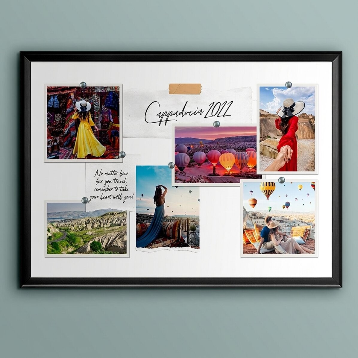 Individuell gestaltetes Landschaftsbild mit 6 Fotos und Text – Dein Urlaub