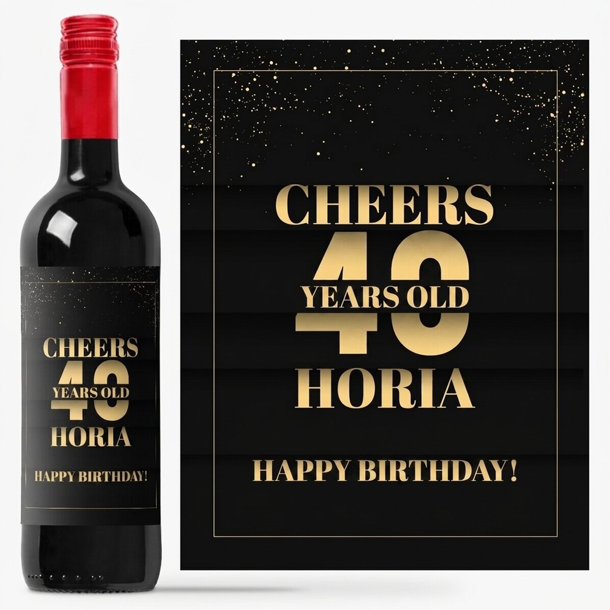 Personalisierter Wein mit Geburtstagstext – Cheers to you