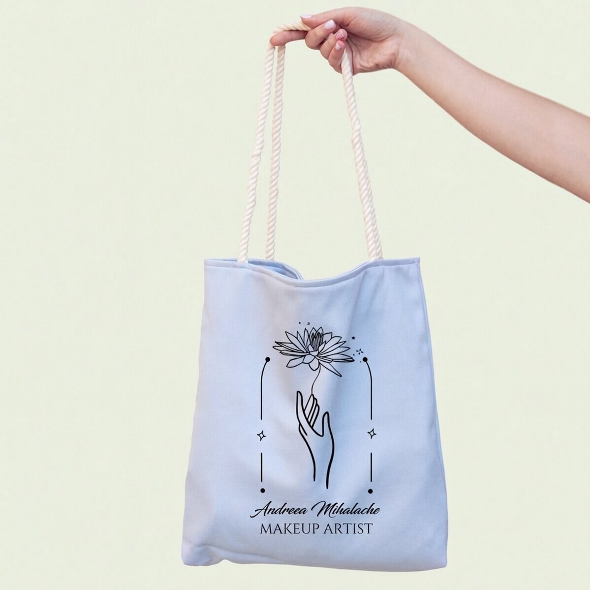 Personalisierte Tragetasche mit Aufdruck – Floral