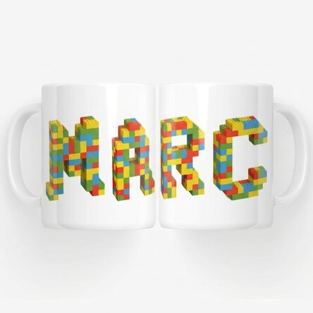 Personalisierte Tasse mit Namen – Lego