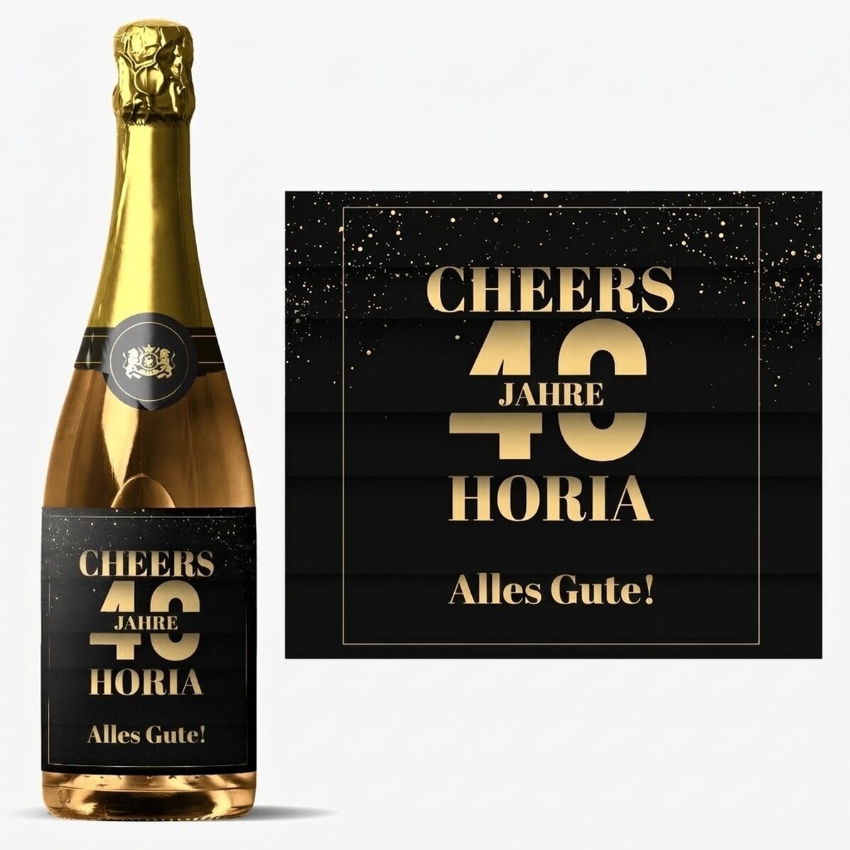Personalisierter Sekt mit Geburtstagsgruß – Cheers to you