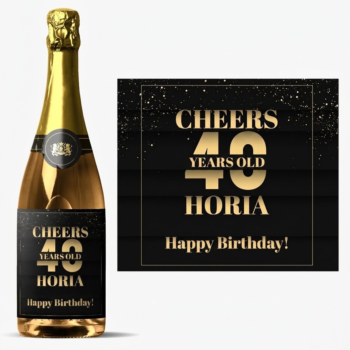 Personalisierter Sekt mit Geburtstagsgruß – Cheers to you