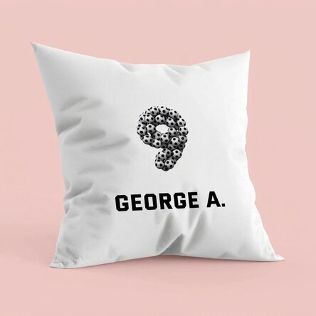 Personalised cushion with number and name - Football