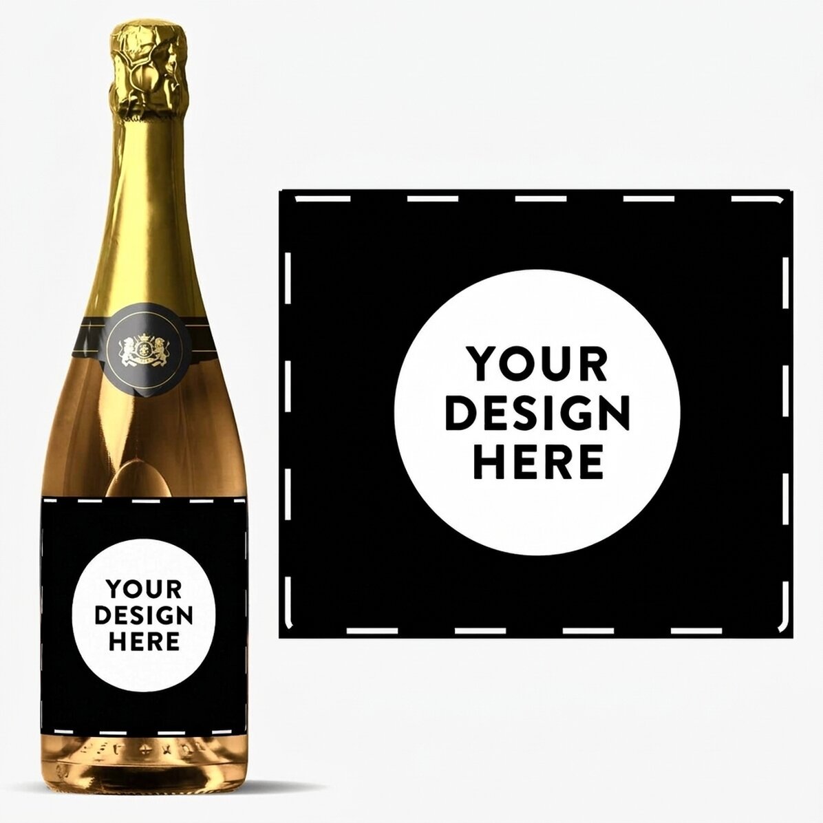 Personalisierter Sekt mit deinem eigenen Motiv