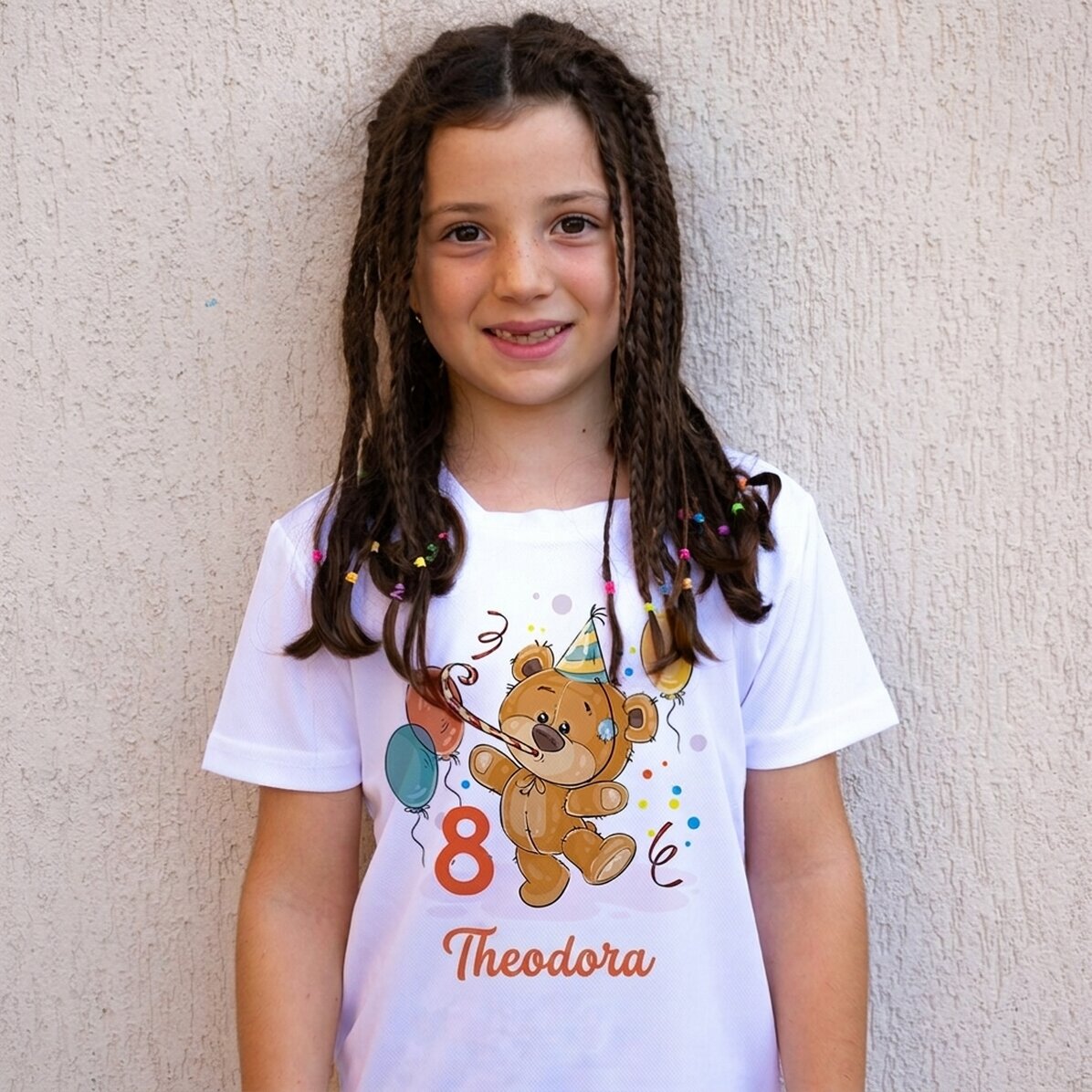 Personalisiertes Sport-T-Shirt für Kinder mit Alter und Namen – Geburtstag
