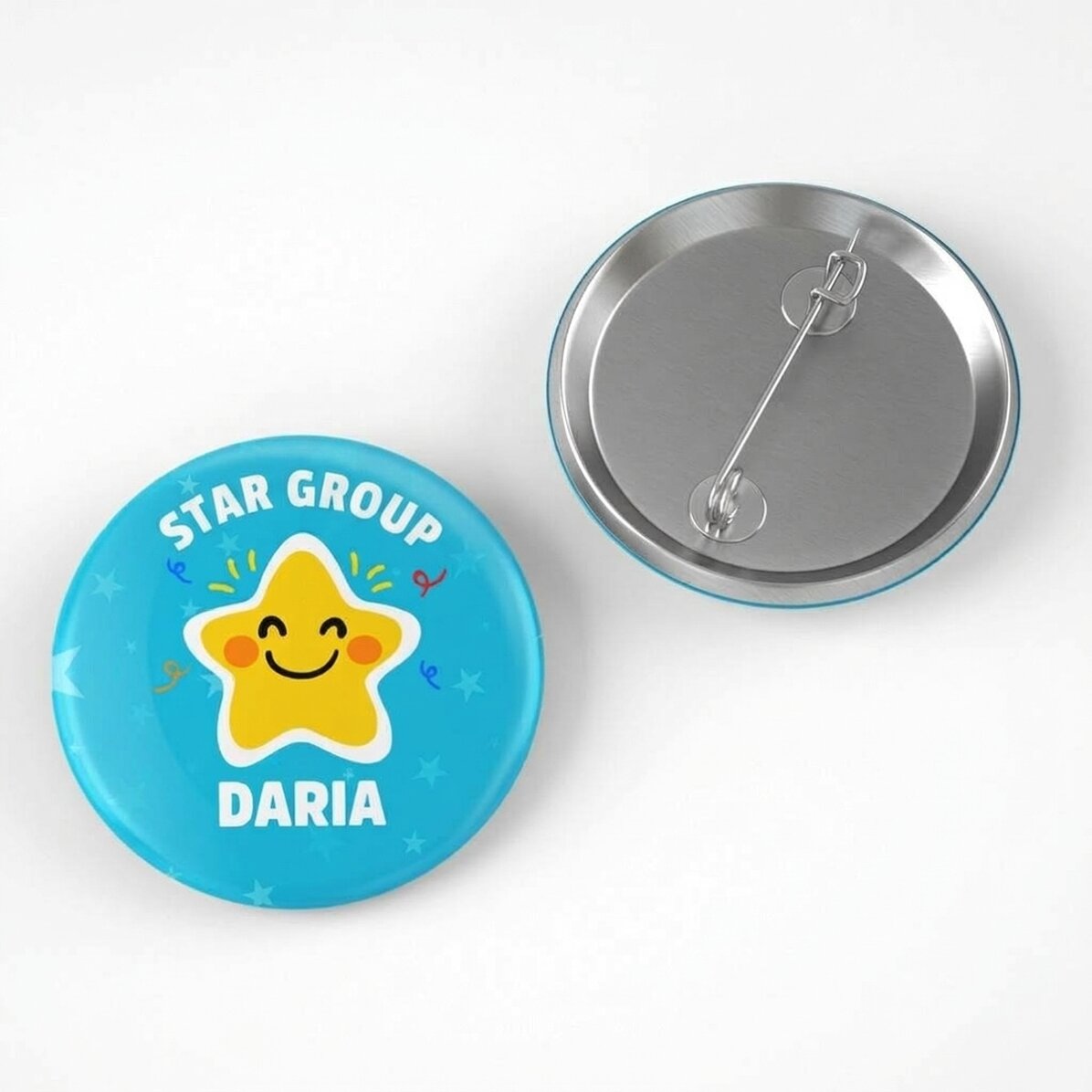 Personalisiertes Button mit Text – Die Sternchen-Gruppe