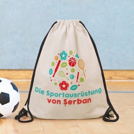 Personalisierter Rucksack mit Aufdruck – Sportausrüstung